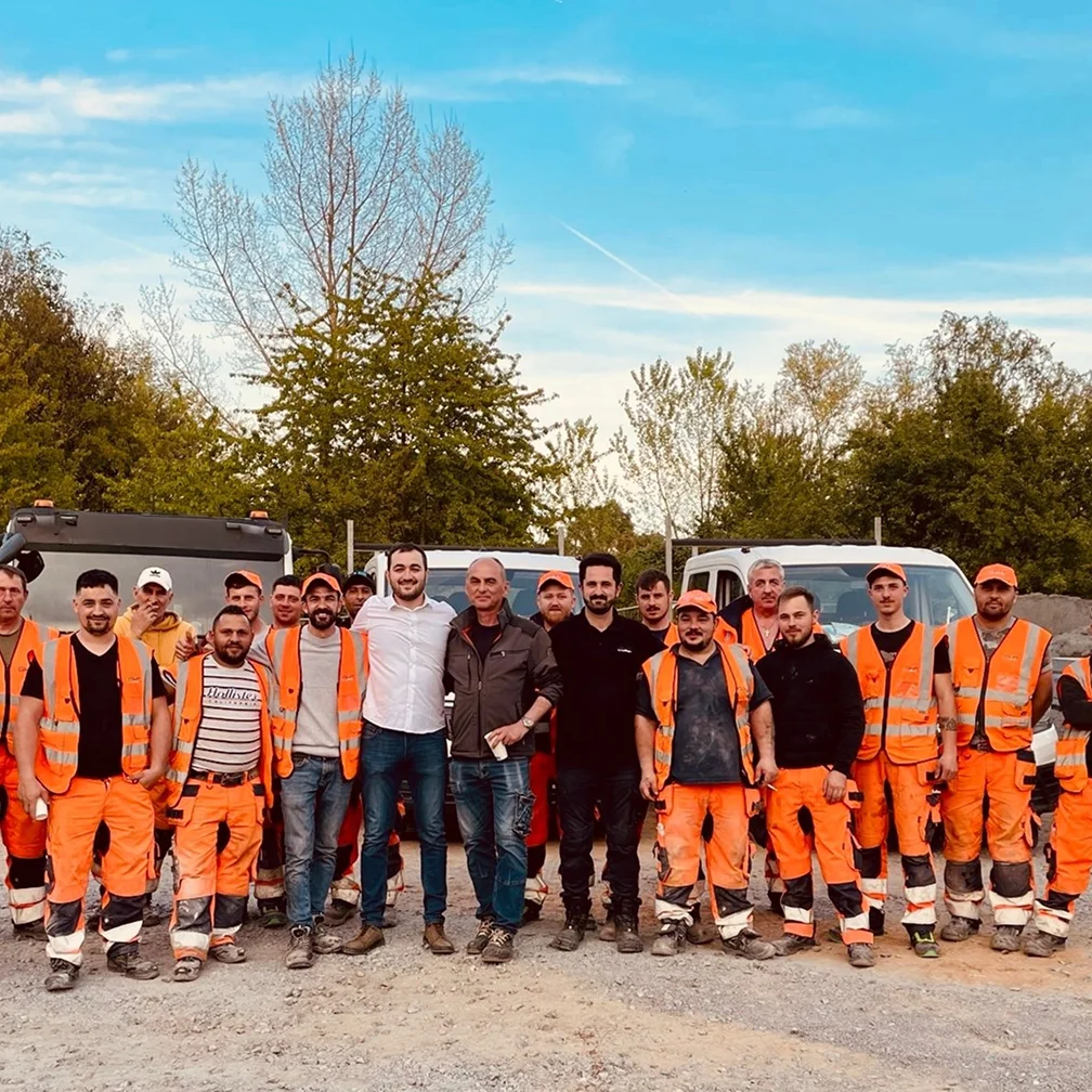 BICON Tiefbau team vor Ort