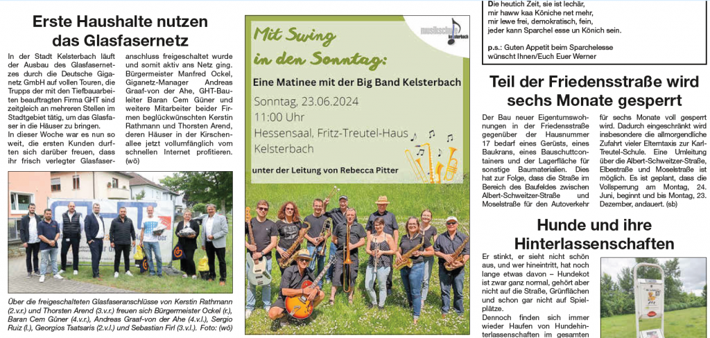 Erste Haushalte nutzen Glasfasernetz in Kelsterbach