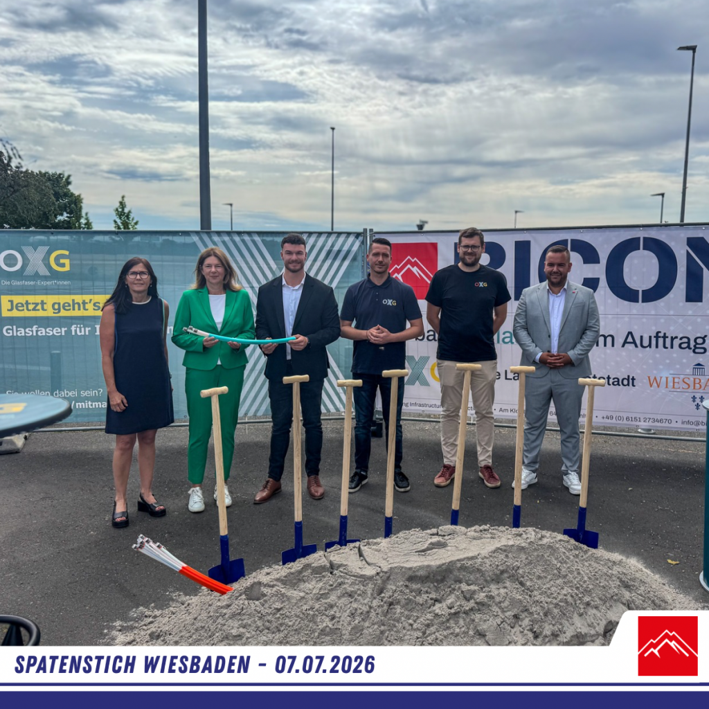 🚧 Spatenstich für den Glasfaserausbau in Wiesbaden!
